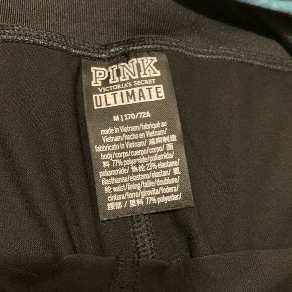 Victoria's Secret Pink Ultimate Leggings Medium Tropical Cropped - Picture 4 of 7